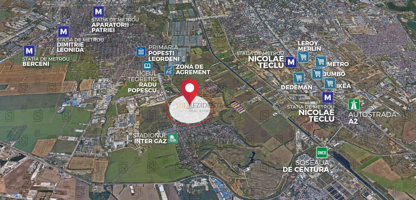 Teren intravilan de vanzare, 1705 mp, Popesti Leordeni - Poză 3