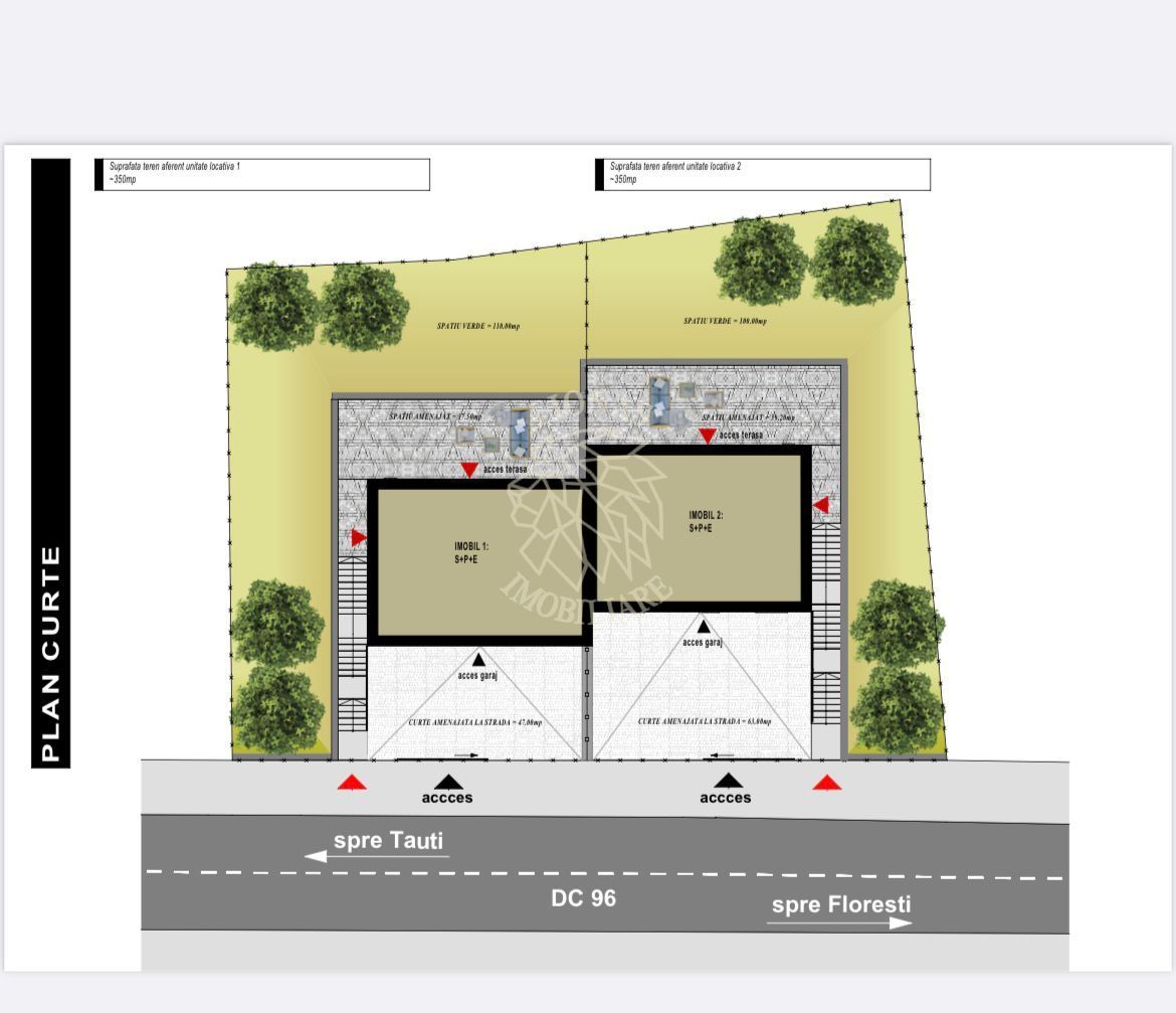 2 Case in Duplex 4 camere 125 mp-curte-terasa 37 mp -garaj-Tauti - Poză 11