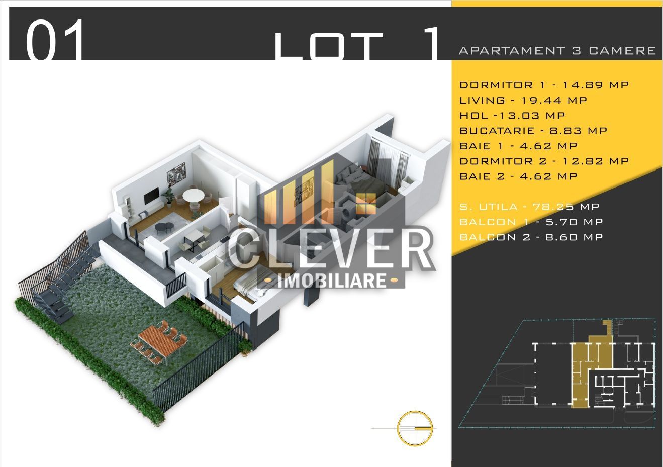 Apartament 3 Camere + Grădină 58mp | Comision 0% | Zona Pallady - Poză 1