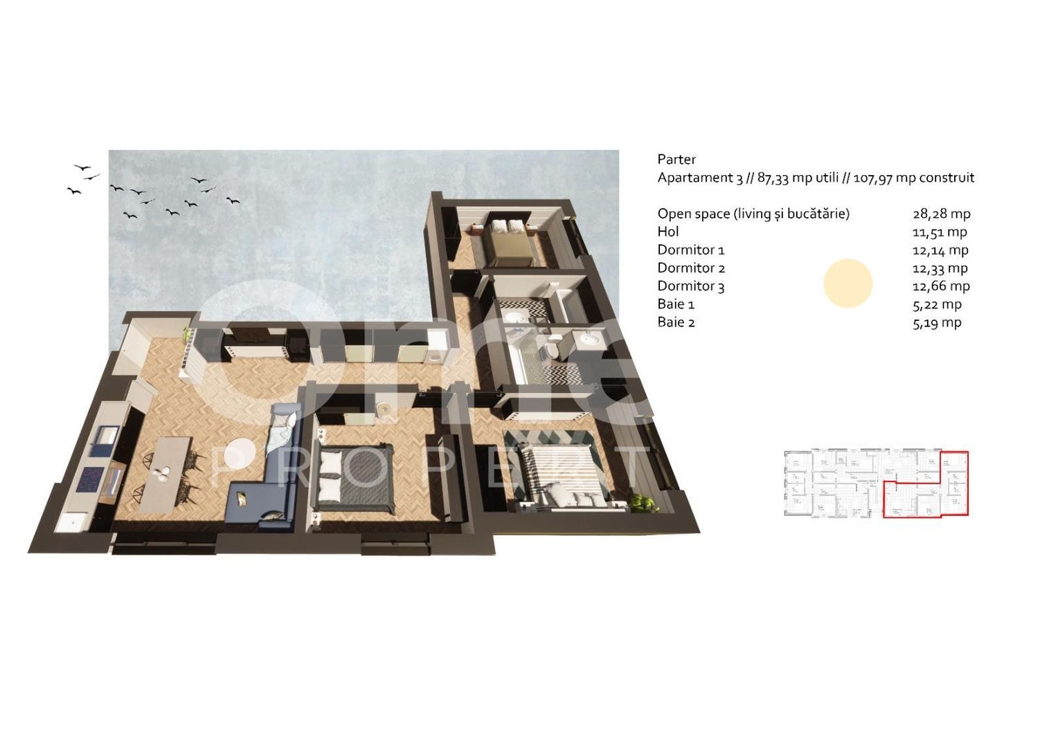 Apartament 4 camere Tautii Magheraus - Poză 2