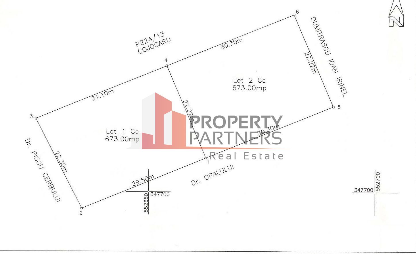 Teren Drumul Opalului -  cu Piscul Corbului - Schiță 2
