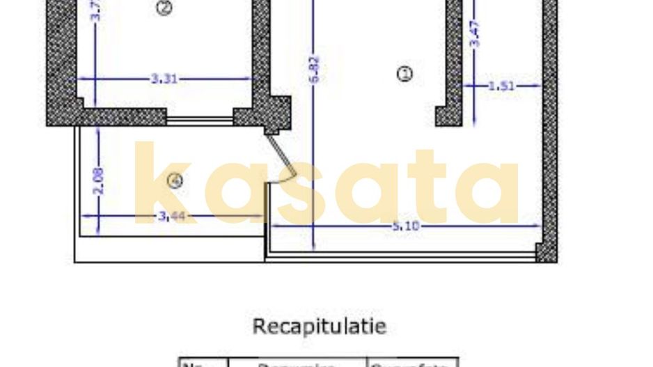 OPORTUNITATE | APARTAMENT 2 CAMERE |PARCUL CIRCULUI |BLOC NOU |PARCARE - Schiță 8