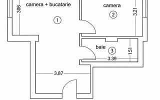 Ultracentral Mantuleasa Universiate 2 Camere - Schiță 4