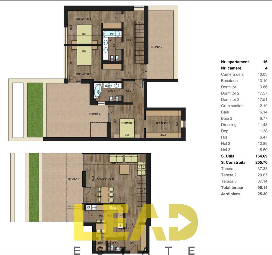 Penthouse, panoramă,  155 mp utili, cartier Schei! - Poză 3