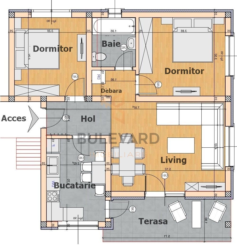 Comision 0! Apartament 3 camere decomandate, la cheie, in imobil tip vila! - Schiță 18