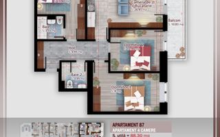 Apartament 4 camere compact  Titan Pallady Metrou Nicolae Teclu - Schiță 13