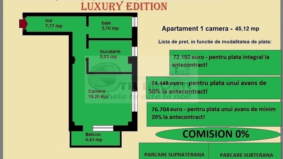 Apartament decomandat de vanzare in Iasi, Galata, 45,12 mp, bloc nou - Poză 2