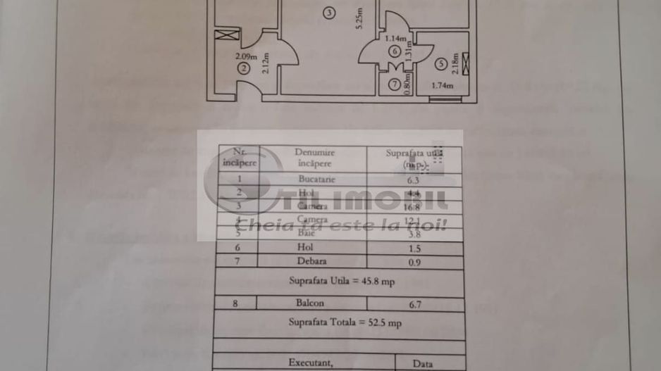 Apartament 2 camere, SD, et 3, 80000euro Tatarasi - Poză 10