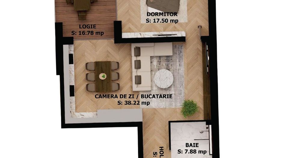 Apartament nou, 2 camere, 212 500 Euro. Comision 0. - Poză 1