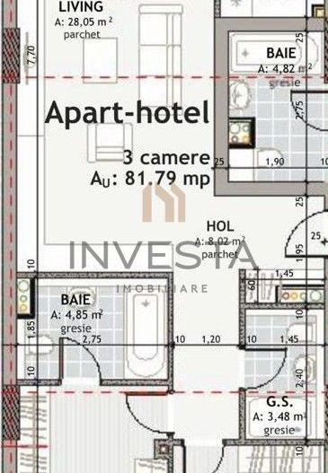 Apartament superfinisat cu 2 terase in Grand Park, zona Gheorgheni! - Schiță 5