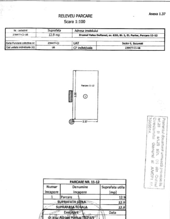 Apartament 3 camere Mobilat & Utila Loc parcare Drumul Valea Doftanei - Schiță 26