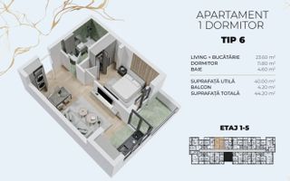 Apartament 2 camere, open space, Popesti Leordeni, comision 0% - Poză 5