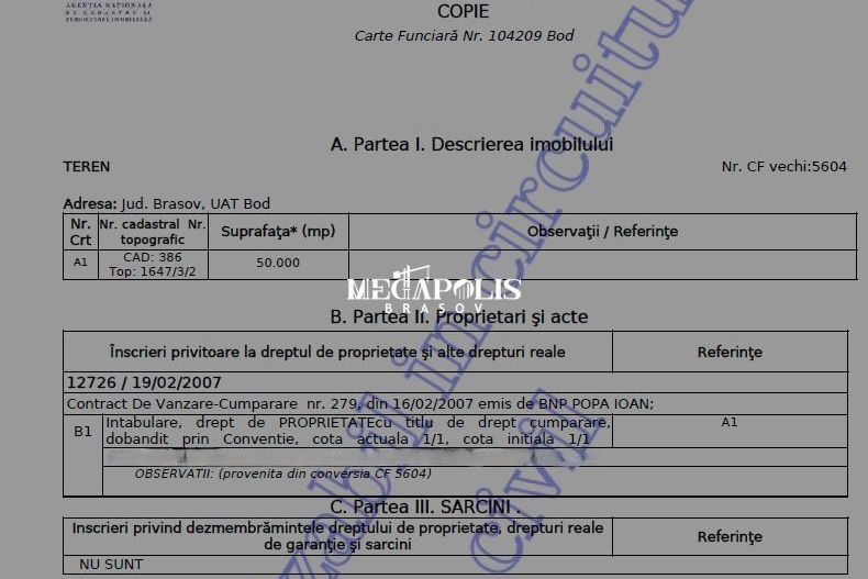 TEREN 55.000 mp DE VÂNZARE – BOD, BRAȘOV - Poză 5