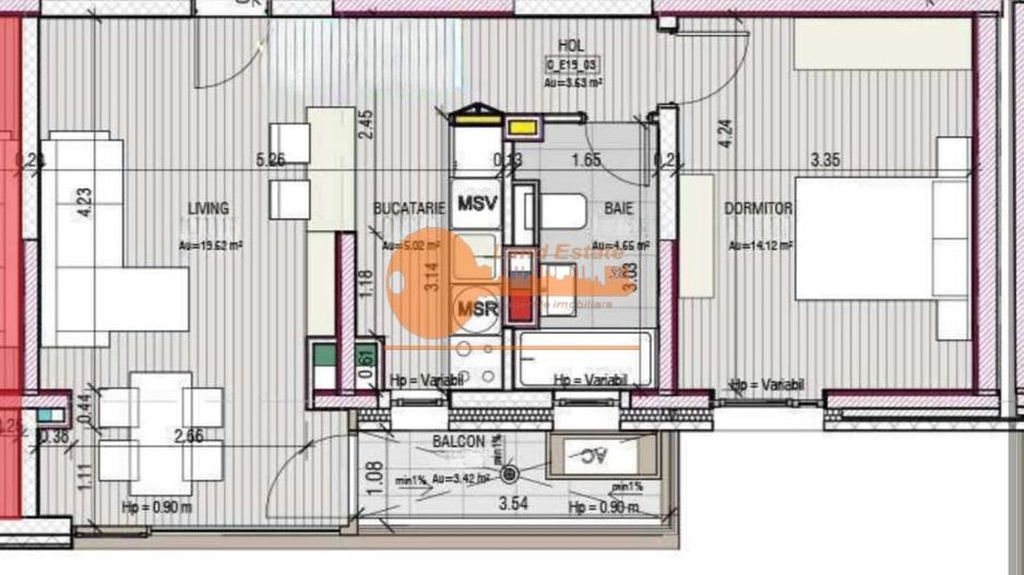 Apartament 2 camere | Tei – Parcul Circului | imobil 2025 - Schiță 8