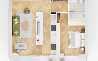 apartament 2 camera lakefield B5 - Schiță 1