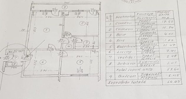 Apartament Cochet 2 Camere 1980 | Calea Mosilor - Schiță 17