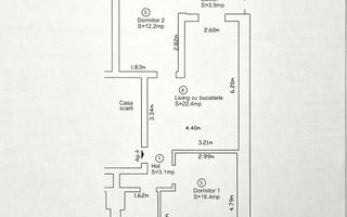 COMISION 0, Apartament 3 Camere, Mobilat, Utilat, Etaj 1, Mosnita Noua - Poză 14