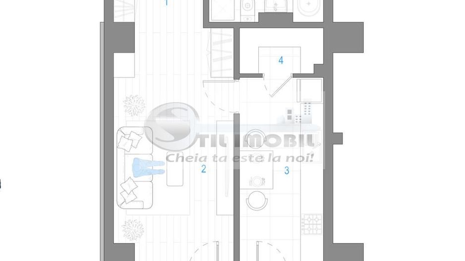 Apartament o camera - bloc nou - Cug - Selgros - Poză 3
