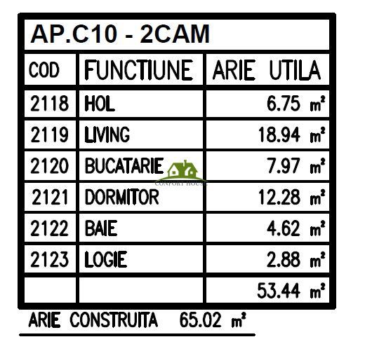 Apartament C10-2 Camere terasa-ET.1/3 in Bl.Nou Ostroveni - Poză 11