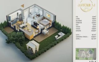 2 CAMERE CU GRADINA IN PROIECTUL ASTORIUM - Poză 17