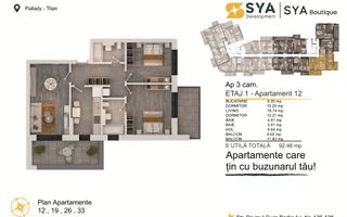 Ap 3 camere decomandat Pallady, Discount Parcare, Comision 0% - Schiță 9