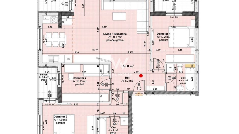 Apartament 4 camere, 2 bai Sibiu - Bloc nou, lift - Poză 7