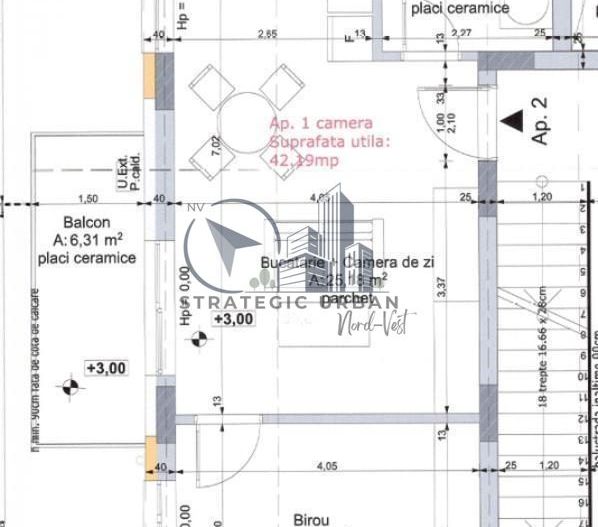 Apartament 2 camere, semifinisat, zona Cetatii - Schiță 11