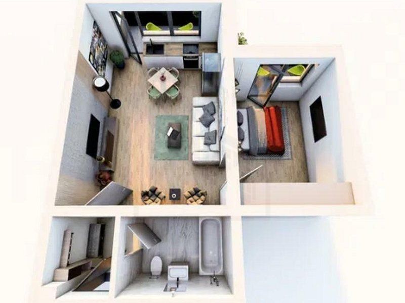 Apartament 2 Camere | Subcetate | Etaj 2 | 48 mp - Parcare - Poză 1
