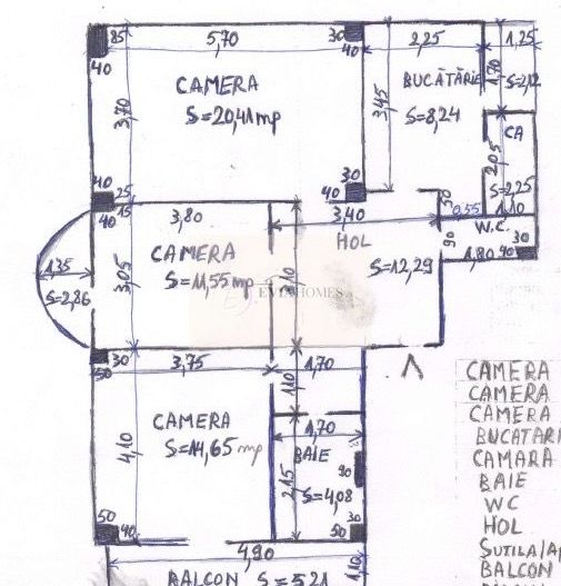 3 camere/2 băi/Zona Cinema Marasti - Schiță 10