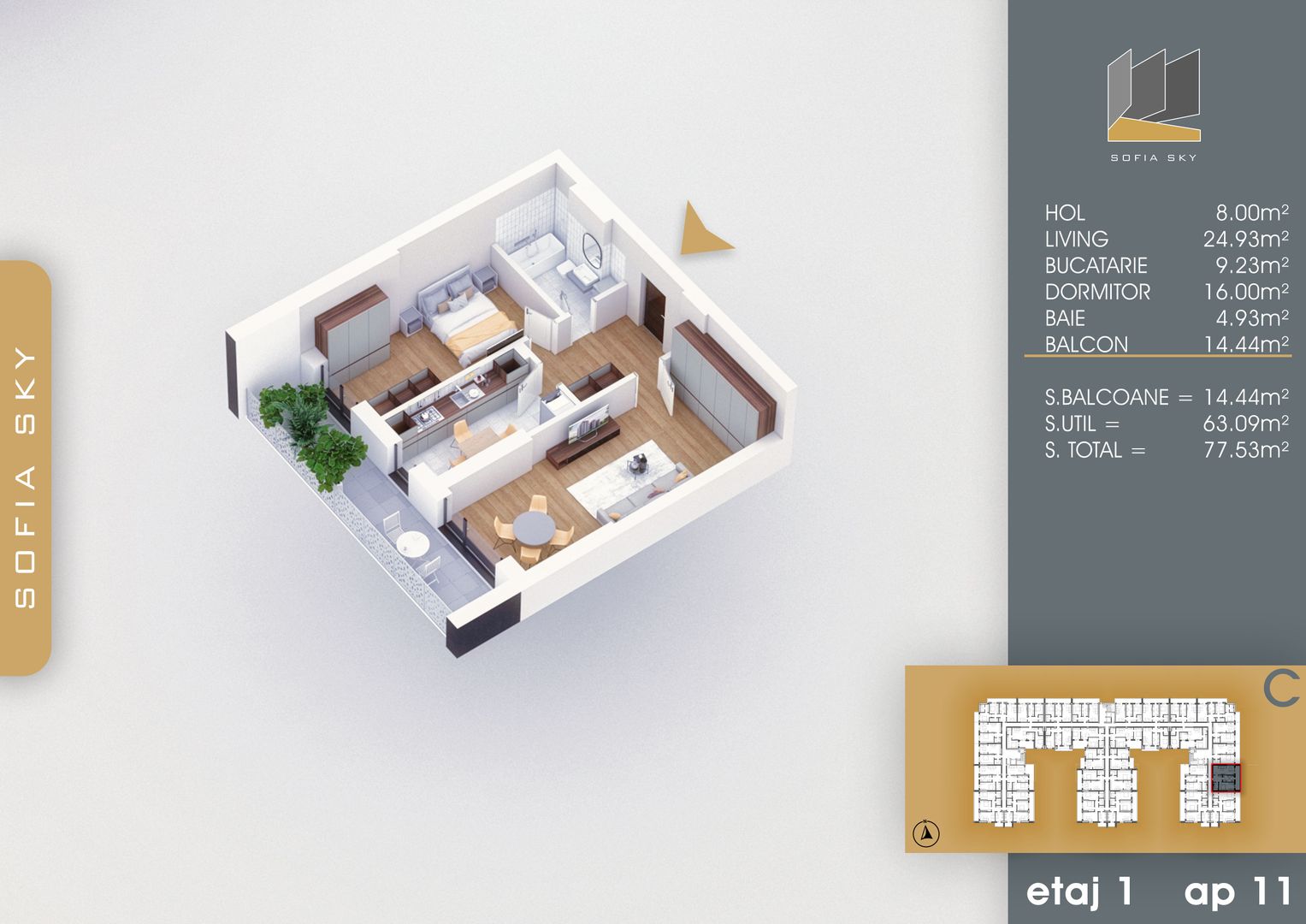 Apartament 2 camere spatios Titan Pallady  7 min Metrou Nicolae Teclu - Schiță 4