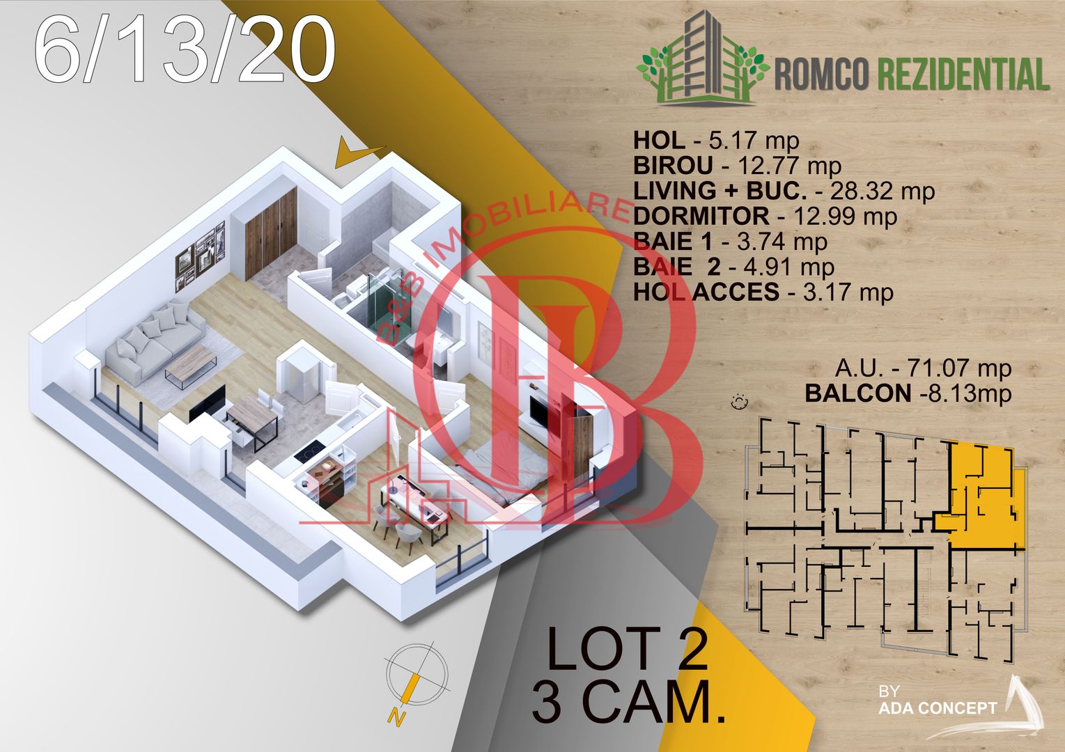3 camere- panouri solare- individuale - Schiță 6