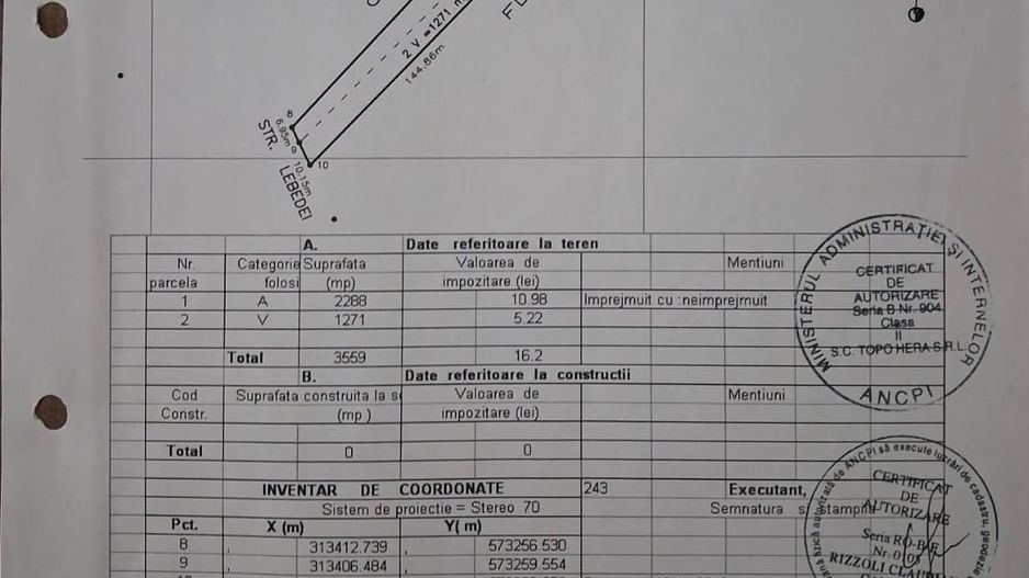 Teren intravilan de vânzare Mihăilești 3560 mp - Poză 2