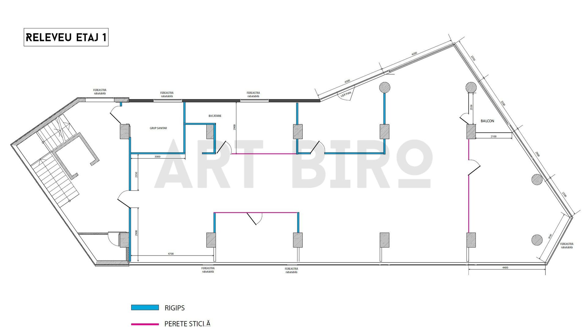 Zero comision, 260mp birouri cu depozitare, Victoriei, 7' metrou - Schiță 12