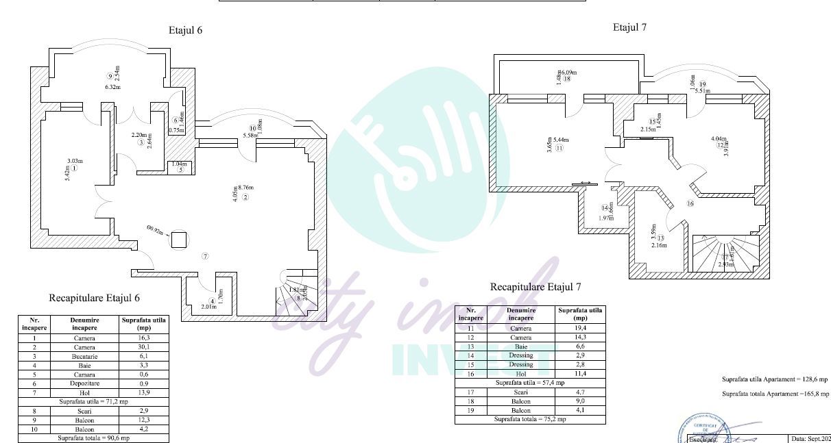 DUPLEX  elegant pe Bulevardul Unirii-view spectaculos - Poză 12