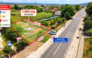 TEREN INTRAVILAN 1.100 mp, acces la drum asfaltat, VASLUI - zona Brodoc; - Poză 2