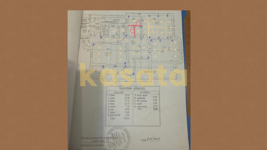 Apartament 5 camere | Dorobanți | Pretabil activități profesionale - Schiță 32