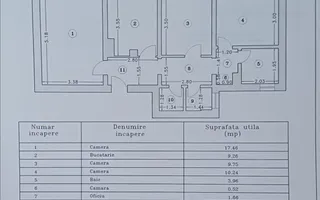 Apartament 3 camere de vânzare – 69 mp, renovat, Gorjului - Schiță 15