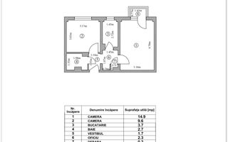 Decomandat 2 Camere Straja/Piata Resita - Schiță 5