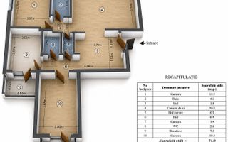 Apartament 3 camere etaj intermediar - bloc din 1987 - Poză 1