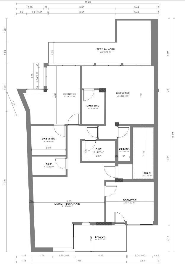 Dezvoltator, 4 camere, 106 mp utili, bloc boutique 7 apt Parc Circului - Poză 8