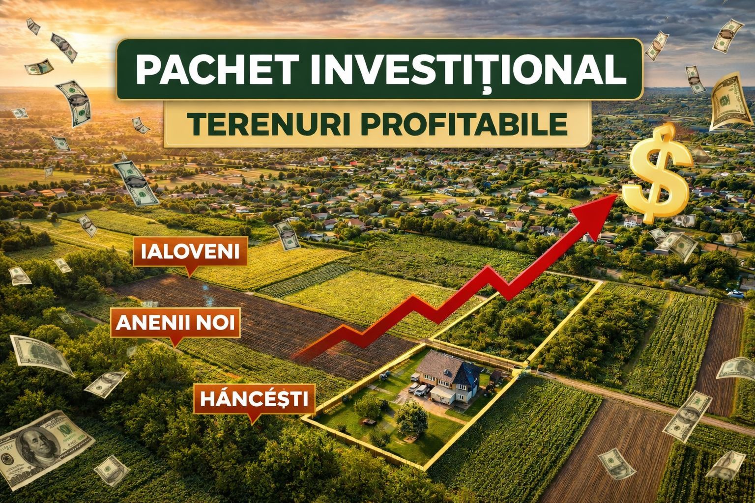 Pachet investițional terenuri Ialoveni, Anenii Noi, Hâncești - Poză 1