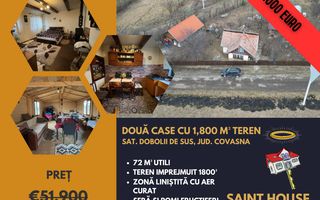 Două case de vânzare cu teren 1800 mp Dobolii de Sus - Poză 1