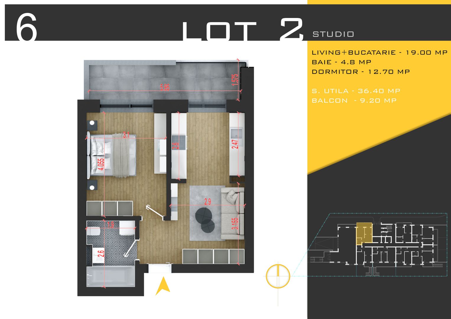 2 camere  Titan Pallady  Metrou Nicolae Teclu - Schiță 10