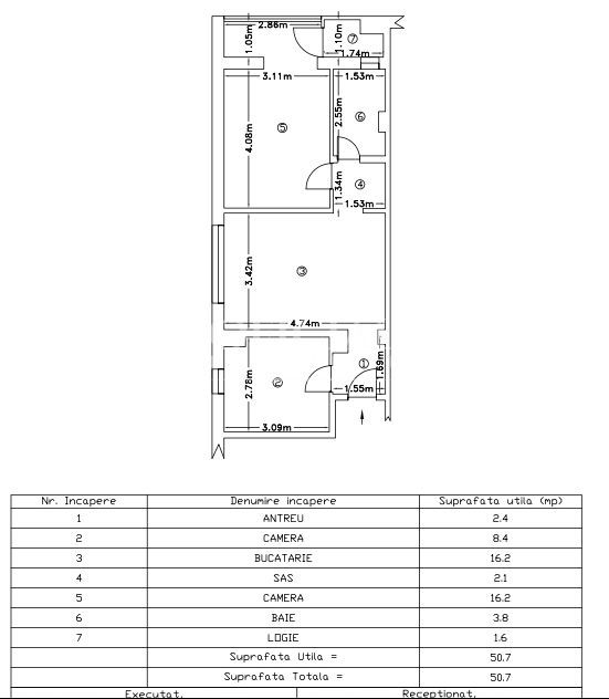 Apartament 3 Camere | Modern Mobilat | Gheorgheni Baita Interservisan - Schiță 18