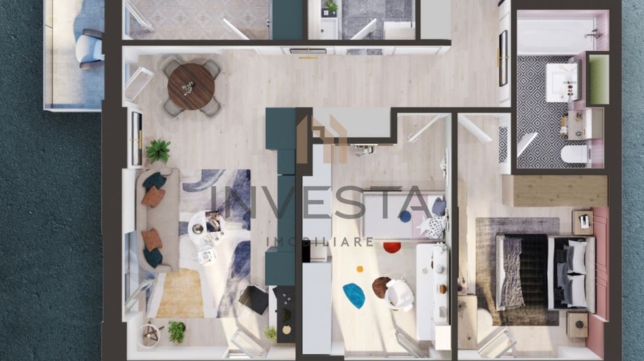 Apartament cu 3 camere 73 mp, Etajul 1, Finisat, Elite City - Schiță 2