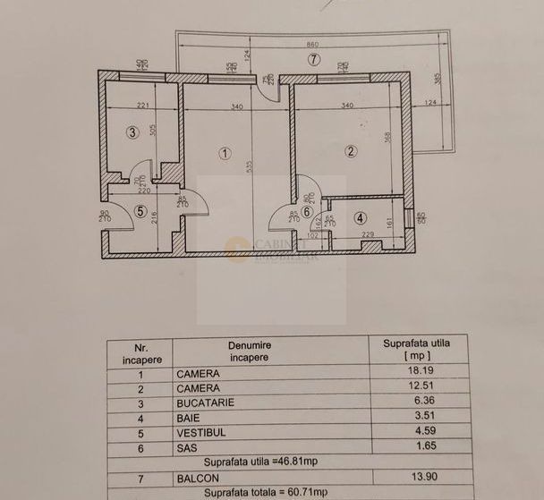 2 Camere - 61 MP | Etaj Intermediar | Fără RS | Parcare | Mc Colentina - Schiță 8