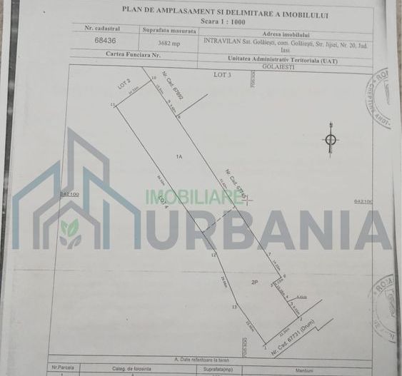 Teren intravilan de vânzare în comuna Golești, sat Golești, strada Jijiei nr. 20 - Poză 2