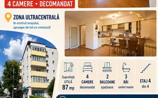 Apartament cu 4 camere, mobilat și utilat, VASLUI - zona ULTRACENTRAL; - Poză 1