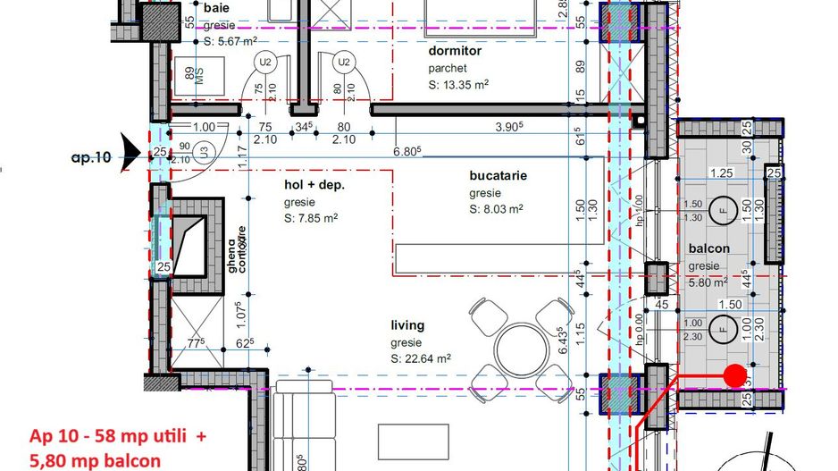 Dâmbovița-Șagului | Bloc Nou | 2, 3 și 4 Camere | Penthouse | Parcare subterana - Poză 8