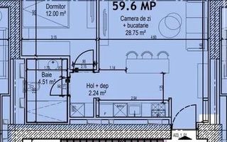 VANZARE CESIUNE APARTAMENT 2 CAMERE | ONE DISTRICT | 49MP-TERASA 11MP - Poză 10